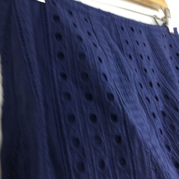 Vineyard Vines Womens Caning Eyelet Mini Skirt Navy Blue Size 0 - Picture 3 of 7